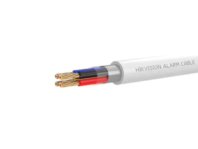 Cablu alarma Hikvision DS-1AC4APL1; 4 fire: 4×0.22 mm2, rezistenta foc: CPR Eca, 25AWG, material cupru integral, rola 100m .