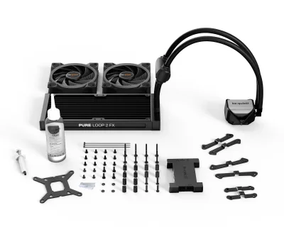 COOLER be quiet! "PURE LOOP 2 FX",racire lichid,skt. Intel LGA 1700/1200/115x/2011-v3, AMD AM5/AM4,radiator aluminiu,pompa 5500 rpm,fan 2x120mm, 2500rpm,4-pin PWM, ARGB "BW013" (timbru verde 2 lei)
