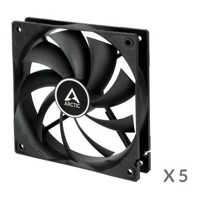 VENTILATOR ARCTIC PC, F12 (Black) - 5 Pack,"ACFAN00248A"