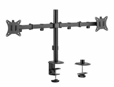 Suport 2 monitoare SeriouxMM66-C024, brat articulat monitor, compatibilitate dimensiune ecran 17"-32",  greutate maximă suportata: (per ecran): 9kg, VESA: 75x75, 100x100, inclinare: +45°~-45°, pivotare: +90°~-90°, rotația ecranului: + 180°~-180°,