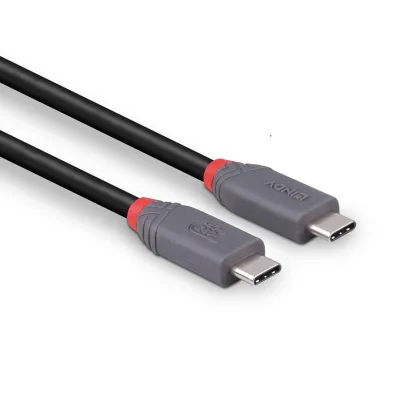 Cablu Lindy USB4 240W USB Type C, putere maxima 240W, 100W , lungime 2 metri, latime de banda supotata 40Gbps, gri