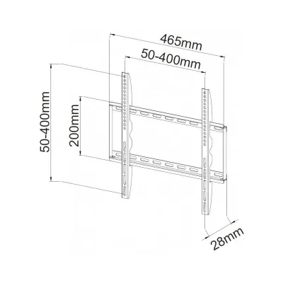 Techly Wandhalterung LCD TV LED 23"-55" Slim fixed weiß "ICA-PLB-162MW"