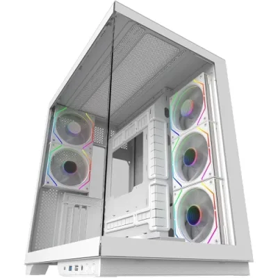 Carcasa AQIRYS Janus, RGB, Mid Tower, White