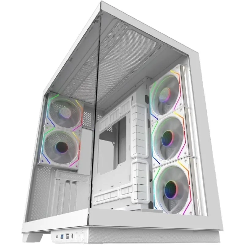 Carcasa AQIRYS Janus, RGB, Mid Tower, White