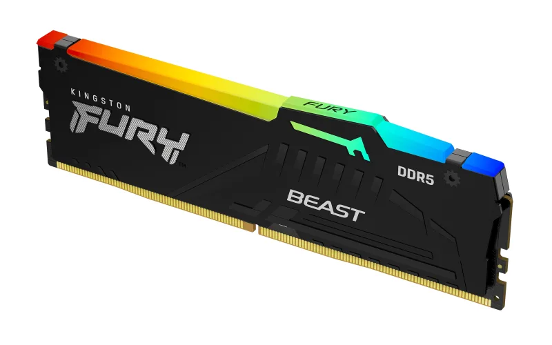 Memorie DDR Kingston DDR5 16GB frecventa 5200 Mhz, 1 modul, radiator, iluminare RGB, latenta CL40, "KF552C40BBA-16"