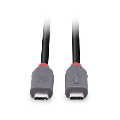 Cablu Lindy USB4 240W USB Type C, putere maxima 240W, 100W , lungime 2 metri, latime de banda supotata 40Gbps, gri