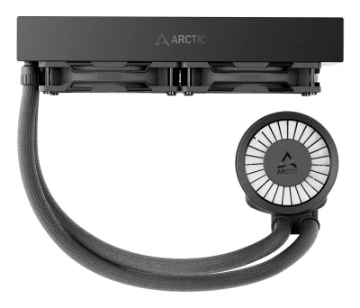 COOLER Arctic "Liquid Freezer III Pro 240 ARGB", skt. LGA1851, LGA 1700, AM4, AM5, racire cu lichid, 2 x 120mm P12 Pro, 600 - 3000 RPM, ARGB adresabil, negru "ACFRE00182A" (timbru verde 2.00 lei)