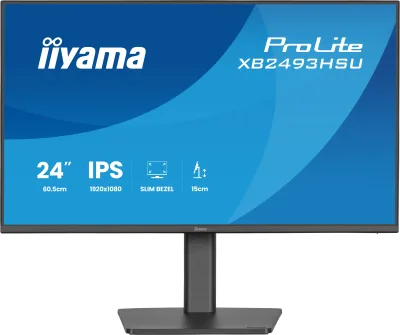 IIYAMA Monitor LED XB2493HSU-B1 23.8" IPS 1920x1080 120Hz, 16:9. 350cd, 1500:1, 1ms, HDMI, DP, USB HUB, Full Ergo, Pro "XB2493HSU-B1" (timbru verde 7 lei)