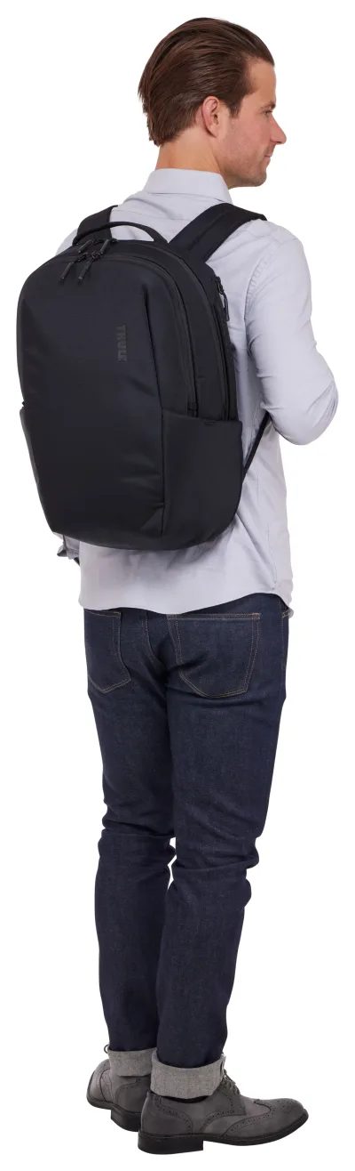 RUCSAC THULE Subterra, 27 l, pt. notebook de max. 15.6 inch, 1 compartiment, buzunar frontal | buzunar lateral x 2, waterproof, nylon, black, "TSLB417 BLACK" / 3205027