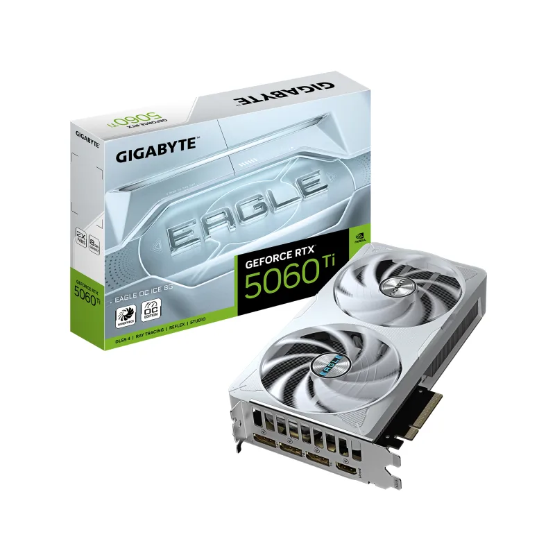 GIGABYTE GeForce RTX 5060 Ti EAGLE OC ICE 8GB GDDR7 3xDP 1xHDMI VGA "GV-N506TEAGLEOC ICE-8GD"