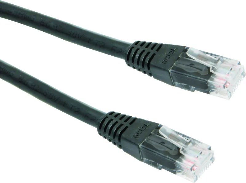 PATCH CORD UTP GEMBIRD Cat5e, cupru-aluminiu, 0.5 m, negru, AWG26, "PP12-0.5M/BK" (timbru verde 0.08 lei)