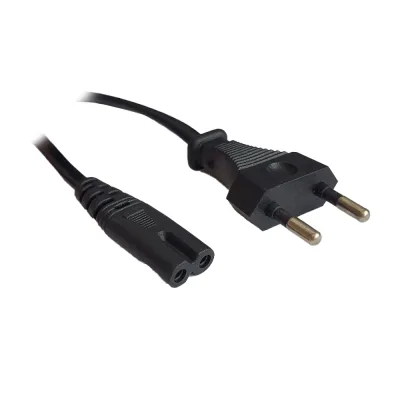 CABLU alimentare Spacer casetofon, 1.8m, intrare Euro plug, iesire C7, 6A, negru, "SPPW-EUPG-C7-6A-1.8" (timbru verde 0.08 lei)