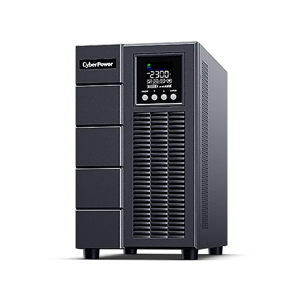 UPS CYBER POWER Online dubla conversie cu Sinusoida Pura, tower, 3000VA/2700W LCD PFC compatible, 2xIEC + 4xSchuko,  Green Power SNMP Slot, "OLS3000EA-DE" (timbru verde 40 lei)