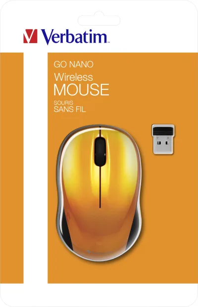 MOUSE VERBATIM FARA FIR NANO PORTOCALIU VULCANIC"49045" (TIMBRU VERDE 0.18 LEI)