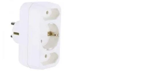 Multistecker 2xEURO + 1xCEE7/3 alb "BM-920.270" (timbru verde 0.18 lei)