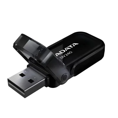 MEMORIE USB 2.0 ADATA 32 GB, cu capac, carcasa plastic, negru, "AUV240-32G-RBK" (timbru verde 0.03 lei)