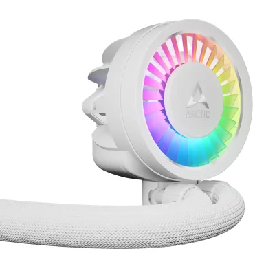 COOLER Arctic "Liquid Freezer III Pro 360 A-RGB W", skt. LGA1851, LGA 1700, AM4, AM5, racire cu lichid, 3 x 120mm, 600 - 3000 RPM, iluminare RGB adresabi, alb "ACFRE00188A" (timbru verde 2.00 lei)