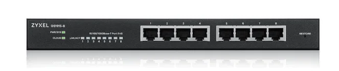 ZYXEL | GS1915-8EP-EU0101F | GS1915-8EP | Switch | Smart Managed Standalone/Nebula Cloud | Layer 2 | POE | Porturi 8 Gigabit POE | 60 W | Fanless, "GS1915-8EP-EU0101F" (timbru verde 2 lei)