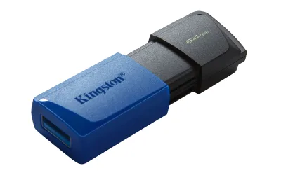 64GB USB3.2 Gen 1 DataTraveler Exodia M (Black + Blue) - 2 Pieces, "DTXM/64GB-2P" (timbru verde 0.03 lei)