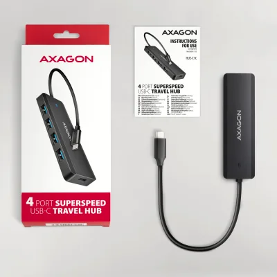 Hub USB AXAGON USB-C 5Gbps TRAVEL  "HUE-C1C" (timbru verde 0.18 lei)