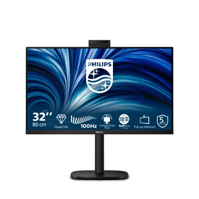 Monitor Consumer Philips 32B2U3601H/00, 31.5", 2560 x 1440 pixeli, Black, 5 ani Garantie