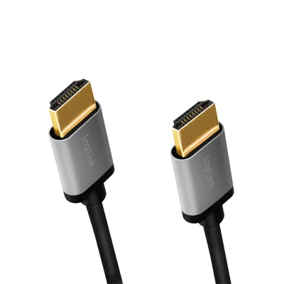 CABLU video Logilink, HDMI (T) la HDMI(T), rezolutie maxima 4K UHD (3840 x 2160) la 60 Hz, conectori auriti, 5m, negru, "CH0013" (timbru verde 0.08 lei)