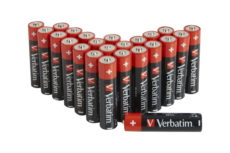 BATERIE VERBATIM  AAA (R3), 1.5V alcalina, 24 buc., "49504" (timbru verde 0.48 lei)