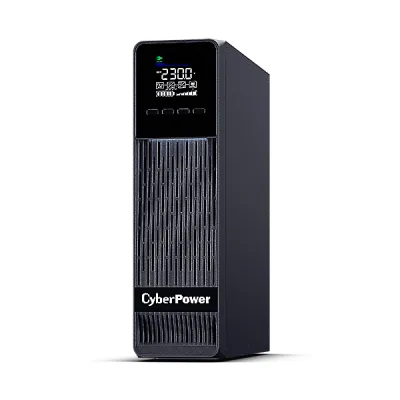 UPS CYBER POWER Online dubla conversie cu Sinusoida Pura, slim tower, 1000VA 900W 1xIEC C13 2xSchuko, 2x 12V/9Ah, USB,RS232, Slot SNMP, GreenP, seria OLS, "OLS1KECR" (timbru verde 11 lei)