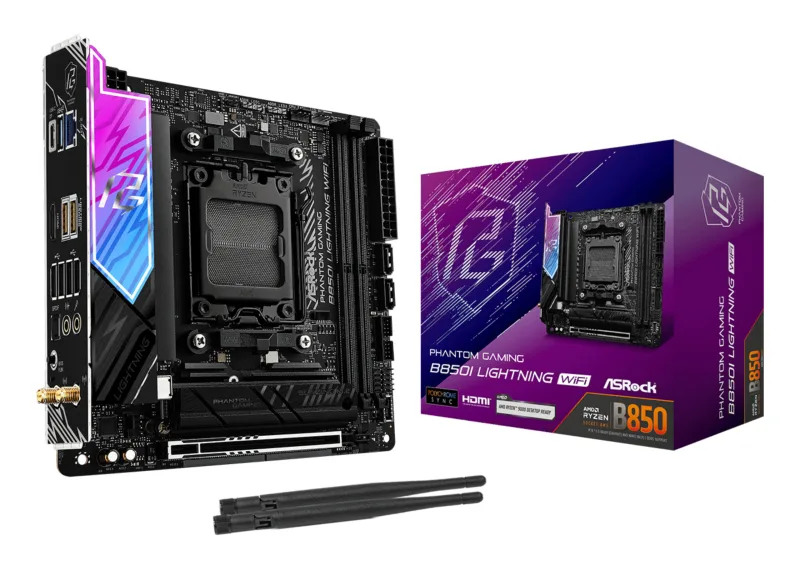 Placa de baza Phantom Gaming B850I Lightning WiFi, AMD B850, Socket AM5, mITX "90-MXBQR-A0UAYZ"