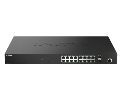 D-Link DMS-1250-18/E. Switch type: Managed, Switch layer: L2. Basic switching RJ-45 Ethernet ports type: 2.5G Ethernet (100/1000/2500), Basic switching RJ-45 Ethernet ports quantity: 16. MAC address table: 16000 entries, Switching capacity: 120 Gbit/s.