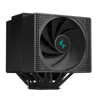 COOLER DeepCool "ASSASSIN IV VC VISION" skt. Intel si AMD, racire cu aer, vent. 1 x 140mm + 1 x 120mm, 500 - 1800 rpm, 7 heatpipes, inaltime 172mm, afisaj digital,"R-ASN4-BKNVMD-G"  (timbru verde 0.8 lei)