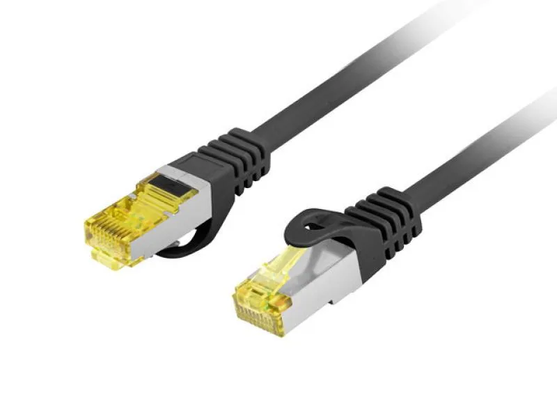 PATCHCORD CAT.6A S/FTP LSZH CU 0.25M BLACK FLUKE PASSED LANBERG