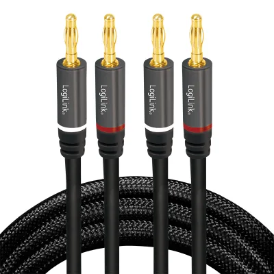 CABLU audio LOGILINK stereo (2 x 2.5 mm jack T/T), 3m, conectori auriti, negru "CA1210" (timbru verde 0.18 lei)