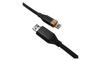 Cablu Duracell USB-A to Lightning, lungime 2m, negru