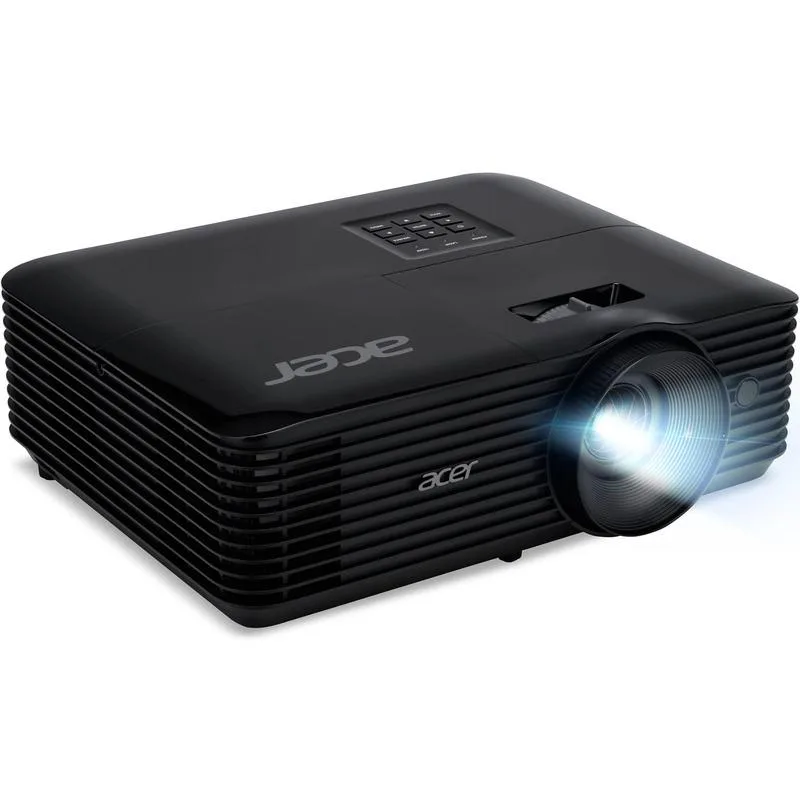 Videoproiector Acer X1228Hn, XGA 1024* 768, up to WUXGA 1920* 1200, 4.800 lumeni/ 3.840 lumeni Ecomode, 4:3/ 16:9, 20.000:1, zoom optic 1.1x, dimensiune maxima imagine 300", distanta maxima de proiectie 11.8 m, boxa 3W, lampa 6.000 ore/ 15.000 ore