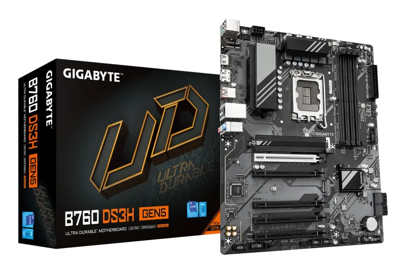 Placa de baza GIGABYTE B760 DS3H GEN5, LGA1700, ATX, Negru "B760 DS3H GEN5"