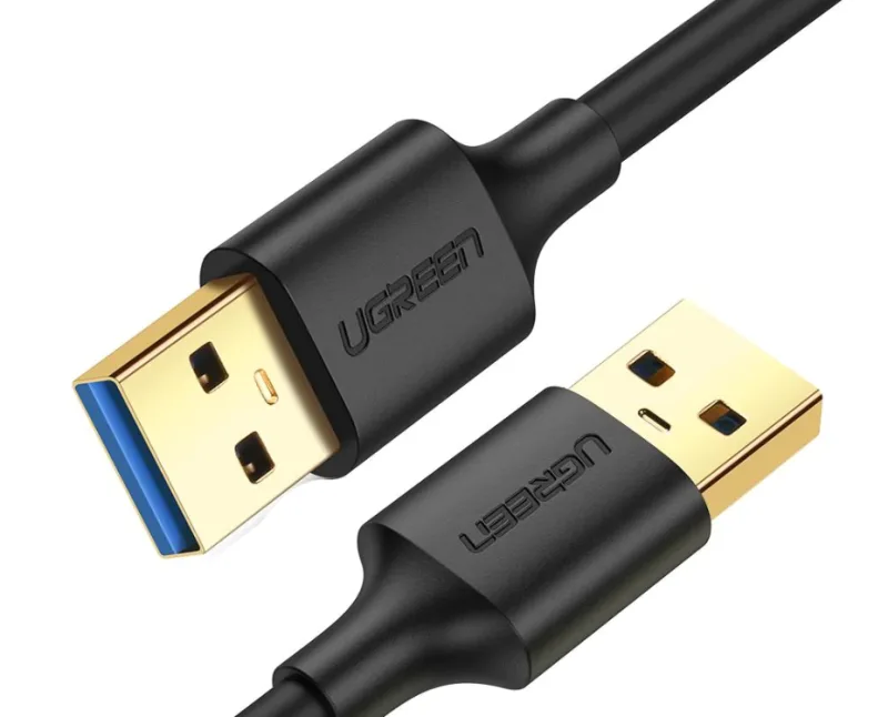 CABLU USB Ugreen pt. PC sau alte device-uri, "US128" USB 3.0 (T) la USB 3.0 (T), 1m, negru, "10370" (timbru verde 0.08 lei) - 6957303813704