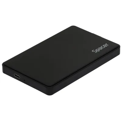 RACK extern SPACER, pt HDD/SSD, 2.5 inch, S-ATA, interfata PC USB 3.1 Type C, plastic, negru, "SPR-TYPE-C-01" (timbru verde 0.8 lei)