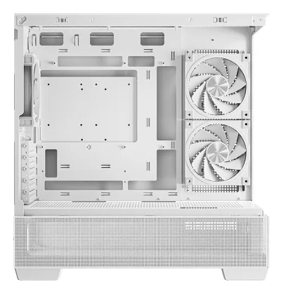 CARCASA DeepCool "CG380 Wh", middle tower, gaming, fara sursa, suporta 9xfan, 3xfan inclus, PSU shroud, USB Type-C x 2, USB 3.2 gen 1 x 2, audio+mic, 5 sloturi expansiune, alb, "R-CG380-WHAGM3-G" (timbru verde 0.24lei)