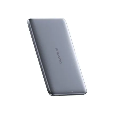 POWER BANK Baseus PicoGo, 5000mAh, 20W, 1 x USB Type-C, prindere magnetica incarcare wireless 15W, cablu integrat USB Type-C la USB Type-C 30cm, gri, "P1007680C813-00" (timbru verde 0.98 lei) - 6932172690656