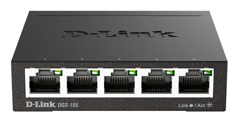 SWITCH D-LINK  5 porturi Gigabit. carcasa metalica, "DGS-105" (timbru verde 2 lei)
