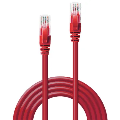 Cablu de retea Lindy 2m Cat.6 U/UTP, conector A: RJ45 Male conector B: RJ45 Male, latime de banda suportata 250MHz, rosu