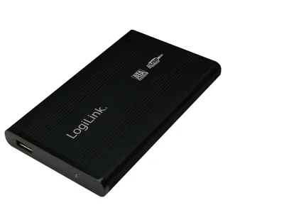 RACK extern LOGILINK, pt HDD/SSD, 2.5 inch, S-ATA, interfata PC USB 2.0, aluminiu, negru, "UA0041B" (timbru verde 0.8 lei)