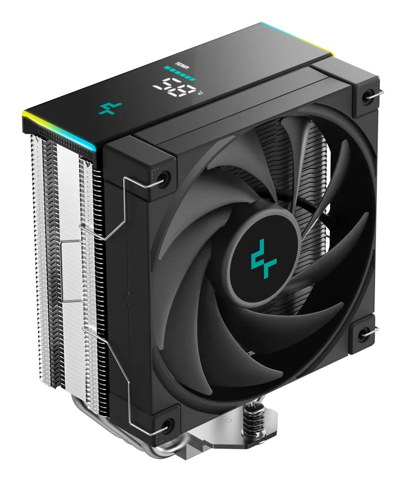 COOLER DeepCool "AK400 DIGITAL SE", combatibil skt. Intel si AMD, racire cu aer, ventilator 120mm, 500 - 1850 rpm, 4x6 mm heatpipes, inaltime 152mm, negru,"R-AK400-BKADMN-GJD"  (timbru verde 0.8 lei)