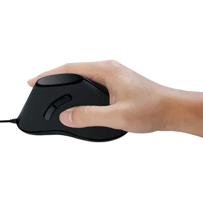 MOUSE Logilink, PC sau NB, cu fir, USB, optic, 1000 dpi, butoane/scroll 5/1, ergonomic, negru, "ID0158" (timbru verde 0.18 lei)