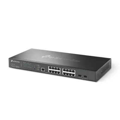 Switch TP-Link cu management Omada 16-Port 2.5G and 2-Port 10GE SFP+ L2+ Managed Switch with 8-Port PoE+ "SG3218XP-M2" (timbru verde 2 lei)