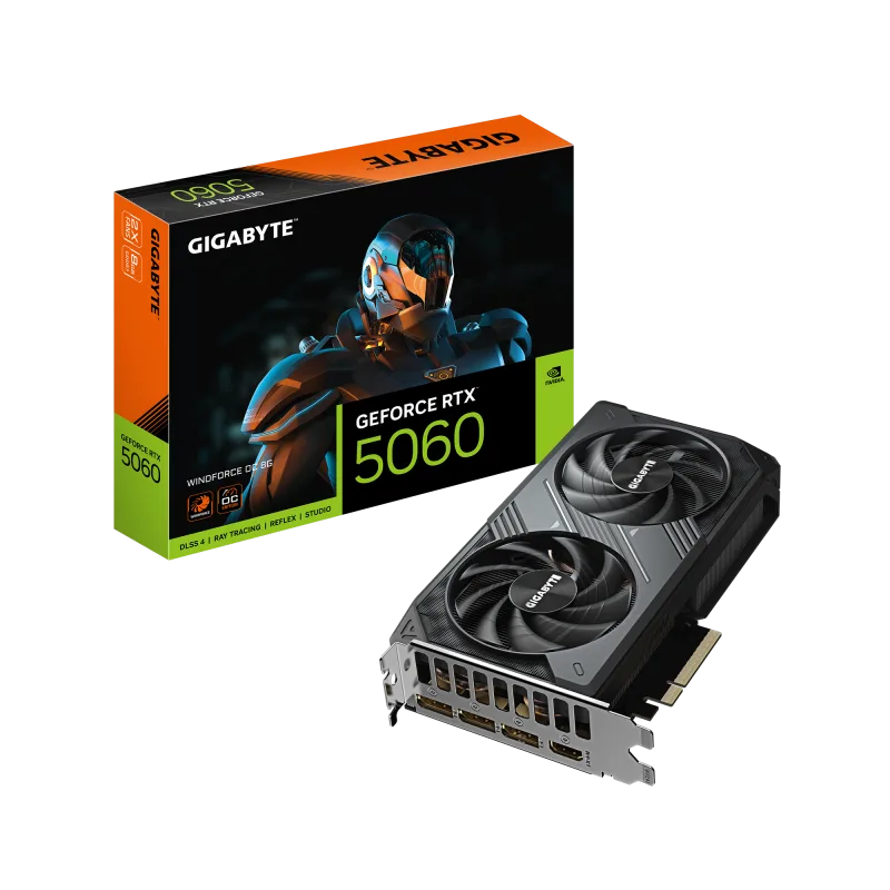 Placa video Gigabyte GeForce RTX 5060 WINDFORCE OC, 8GB GDDR7, PCI Express 5.0, 128-bit