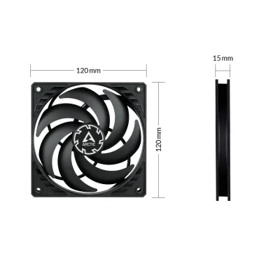 VENTILATOR ARCTIC PC, P12 SLIM PWM PST - 3 Pack,"ACFAN00275A"
