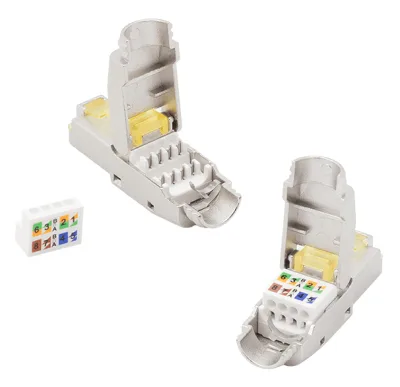 MUFA RJ-45 LOGILINK pt. cablu FTP, SFTP, Cat6a/Cat7/Cat8, RJ-45 (T), ecranat, plastic cu metal, extra scurta, 1 buc, "MP0085"