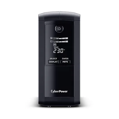 UPS CYBER POWER Line Int. cu manag,LCD,tower,700VA/390W,AVR,6xIEC C13,LCD,1x12V/7Ah,Backup 1- 8 min,incarcare 8h,USB,port RS232,combo RJ45,GreenP "VP700EILCD"(timbru verde 11 lei)